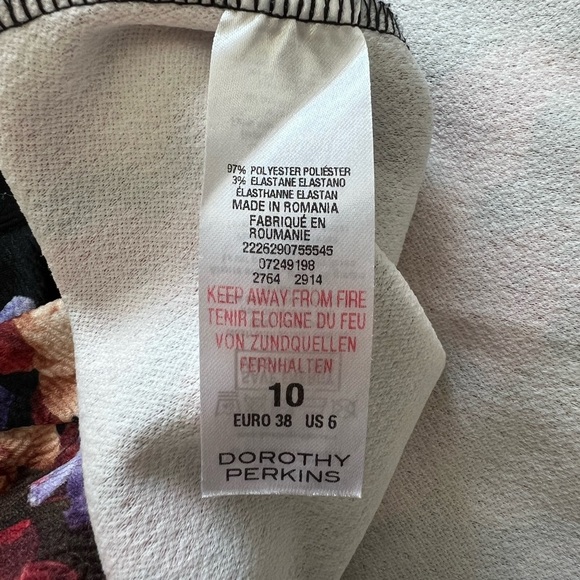 Dorothy Perkins: Floral Flared Midi Dress: Size US 6 - Picture 4 of 5